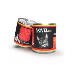 کنسرو پته گربه نوول با طعم مرغ و جگر Novel Pate With Chicken and Liver وزن 800 گرم