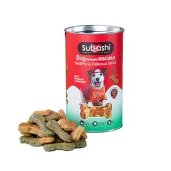 بیسکوییت پروتئین سگ سوباشی با طعم گوشت و پنیر Subashi Dog Protein Biscuits وزن 250 گرم