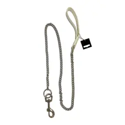 لید سگ زنجیری با دسته چرم مدکاو