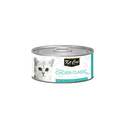 کنسرو غذا گربه کیت کت با طعم مرغ Kit Cat Canned Food With Chicken Classic وزن 80 گرم
