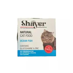 کنسرو غذای گربه با طعم ماهی اقیانوسی در سس گوشت شایر Shayer Natural Cat Food Ocean Fish وزن 110 گرم