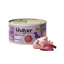کنسرو پته سگ با طعم مرغ و گوشت قرمز شایر Shayer Pate With Chicken & Beef وزن 200 گرم