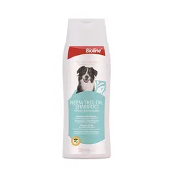 شامپو سگ بایولاین با روغن درخت چریش Bioline Dog Neem Tree Oil Shampoo حجم 250 میلی‌لیتر