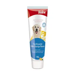 خمیر دندان سگ بایولاین با طعم پرتقال Bioline Toothpaste Orange Flavor وزن 100 گرم