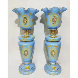 شمعدان چراغ نفتی کریمخانی ارتفاع 64 سانتی متر