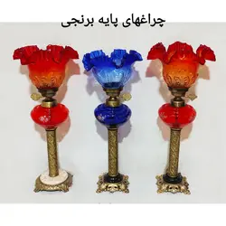 شمعدان طرح چراغ پایه برنجی ارتفاع 68 سانتی متر