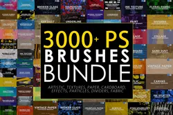 مجموعه 3000 براش فتوشاپ Photoshop Stamp Brushes