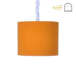 لوستر تابنده مدل ارکیده طرح استوانه ای | نارنجی کم رنگ