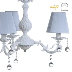 لوستر فلزی پیچک - 3 شاخه RGNکریستال گوی