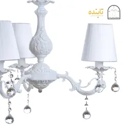 لوستر فلزی پیچک - 3 شاخه RWN کریستال گوی