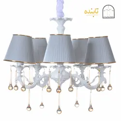 لوستر فلزی یاس - 5 شاخه RGS زه طلایی