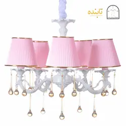 لوستر فلزی یاس - 5 شاخه RPS زه طلایی