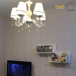 لوستر فلزی یاس - 5 شاخه RWS زه طلایی