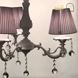 لوستر فلزی یاس – ۳ شاخه RGN کریستال گوی