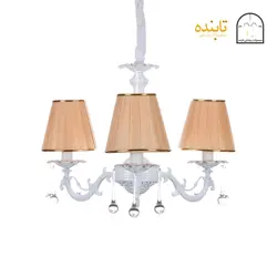 لوستر فلزی پیچک - 3 شاخه RCN زه طلایی