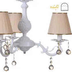 لوستر فلزی پیچک - 3 شاخه RCS کریستال گوی