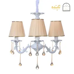 لوستر فلزی یاس - 3 شاخه RCS زه طلایی