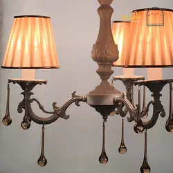 لوستر فلزی یاس - 5 شاخه RSS زه طلایی