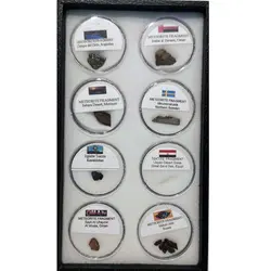 مجموعه هشت شهاب سنگ بعلاوه دو سنگ از ماه و مریخ - موسسه طبیعت آسمان شب | فروشگاه تلسکوپ دوچشمی میکروسکوپ