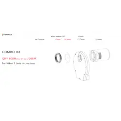 آداپتور اتصال QHY 600M(short BFL Ver.)/268M مدل COMBO B3 - موسسه طبیعت آسمان شب | فروشگاه تلسکوپ دوچشمی میکروسکوپ