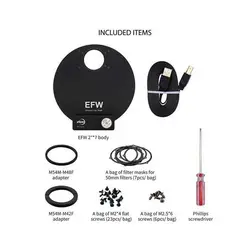چرخ فيلتر موتوردار هفت فيلتر EFW دو اينچ زد دبليو او ZWO - موسسه طبیعت آسمان شب | فروشگاه تلسکوپ دوچشمی میکروسکوپ