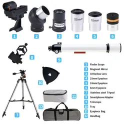 تلسکوپ شکستی 70 میلی‌متری نایت‌اسکای مدل Stellarview 70AZ - موسسه طبیعت آسمان شب | فروشگاه تلسکوپ دوچشمی میکروسکوپ