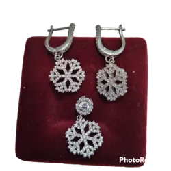 نیم ست گلوله برفی | نقره با تخفیف عالی 30% ✅