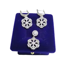 نیم ست گلوله برفی | نقره با تخفیف عالی 30% ✅