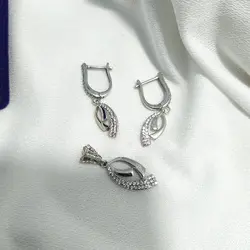 نیم ست دخترانه خاص نقره 925 اصل | سال 1402 ✅