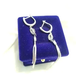 گوشوار بلند – ایتالیایی -دخترانه شیک – نقره طلاسفید✅