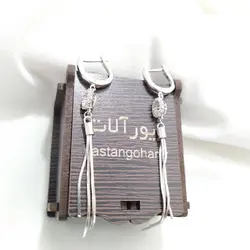 گوشوار بلند – ایتالیایی -دخترانه شیک – نقره طلاسفید✅