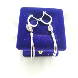 گوشوار بلند – ایتالیایی -دخترانه شیک – نقره طلاسفید✅