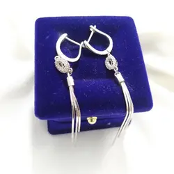 گوشوار بلند – ایتالیایی -دخترانه شیک – نقره طلاسفید✅