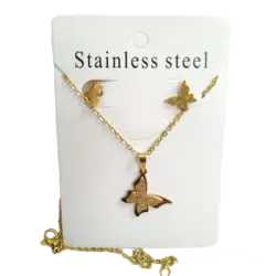 گردنبند پروانه و گوشواره شیک : زیورالات لوکس 2023 ✅