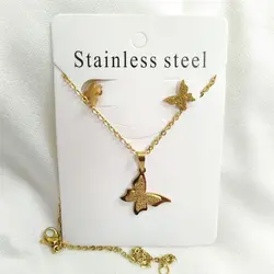 گردنبند پروانه و گوشواره شیک : زیورالات لوکس 2023 ✅