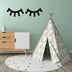 استیکر چوبی پلک دکور اتاق کودک