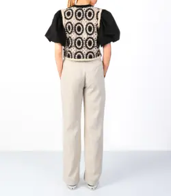 بلوز مکرومه آستین پفی  1031030