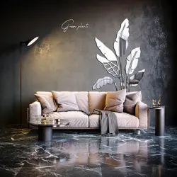 آینه دیواری طرح برگ مدل Green Plant | آینه‌های النسی | فروشگاه اینترنتی اِلنسی | Elenci Store