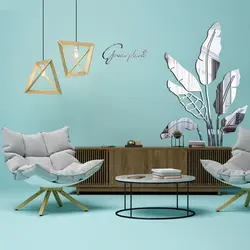 آینه دیواری طرح برگ مدل Green Plant | آینه‌های النسی | فروشگاه اینترنتی اِلنسی | Elenci Store