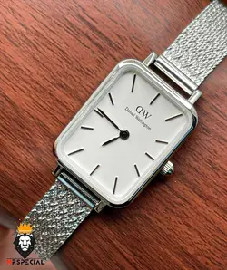 ساعت زنانه دنیل ولینگتون چهارگوش استیل صفحه سفید Daniel Wellington Quadro 422 - فروشگاه ساعت مستر اسپشیال