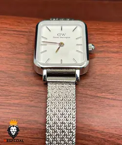 ساعت زنانه دنیل ولینگتون چهارگوش استیل صفحه سفید Daniel Wellington Quadro 422 - فروشگاه ساعت مستر اسپشیال