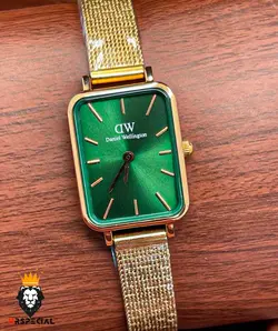 ساعت زنانه دنیل ولینگتون چهارگوش رزگلد صفحه سبز Daniel Wellington Quadro 421 - فروشگاه ساعت مستر اسپشیال