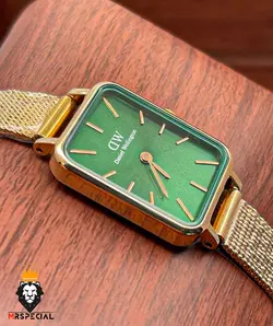ساعت زنانه دنیل ولینگتون چهارگوش رزگلد صفحه سبز Daniel Wellington Quadro 421 - فروشگاه ساعت مستر اسپشیال