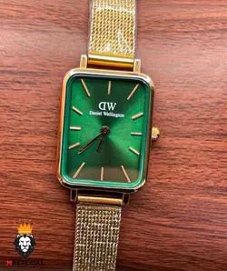 ساعت زنانه دنیل ولینگتون چهارگوش رزگلد صفحه سبز Daniel Wellington Quadro 421 - فروشگاه ساعت مستر اسپشیال