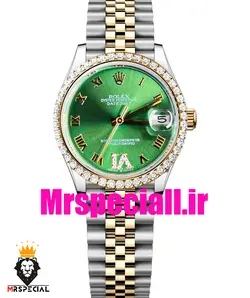 ساعت مچی زنانه رولکس دیت جاست اتوماتیک استیل طلایی صفحه سبز 5809 ROLEX DATEJUST - فروشگاه ساعت مستر اسپشیال