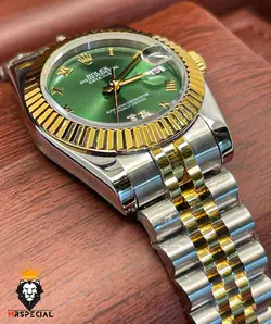 ساعت مچی زنانه رولکس دیت جاست اتوماتیک استیل طلایی صفحه سبز 5809 ROLEX DATEJUST - فروشگاه ساعت مستر اسپشیال