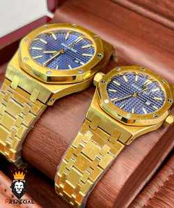 ساعت مچی ست اودمار پیگه تک موتوره طلایی صفحه ابی 2215 AUDEMARS PIGUET ROYAL - فروشگاه ساعت مستر اسپشیال