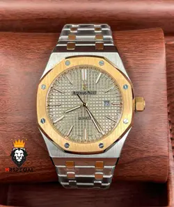 ساعت مچی مردانه اودمار پیگه تک موتوره باتری دورنگ صفحه سفید Audemars Piguet Royal 4412 - فروشگاه ساعت مستر اسپشیال