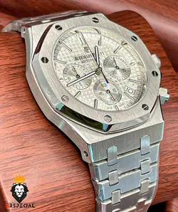 ساعت مچی مردانه اودمار پیگه کرنوگراف استیل صفحه سفید AUDEMARS PIGUET ROYAL 4418 - فروشگاه ساعت مستر اسپشیال