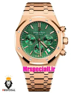 ساعت مچی مردانه اودمار پیگه کرنوگراف رزگلد صفحه سبز AUDEMARS PIGUET ROYAL 4419 - فروشگاه ساعت مستر اسپشیال